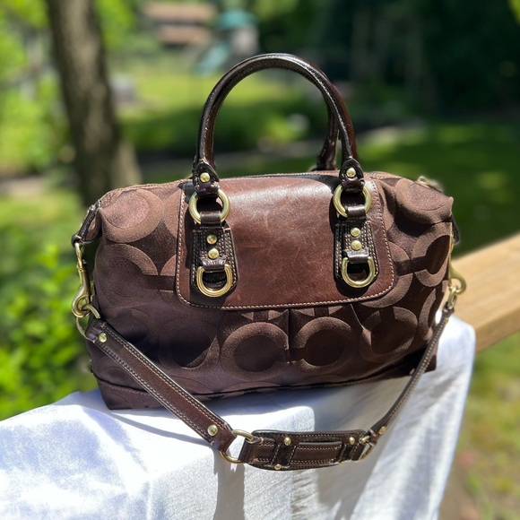 COACH ASHLEY MONOGRAM HANDBAG/SHOULDER BAG 2008 EUC - Picture 2 of 14